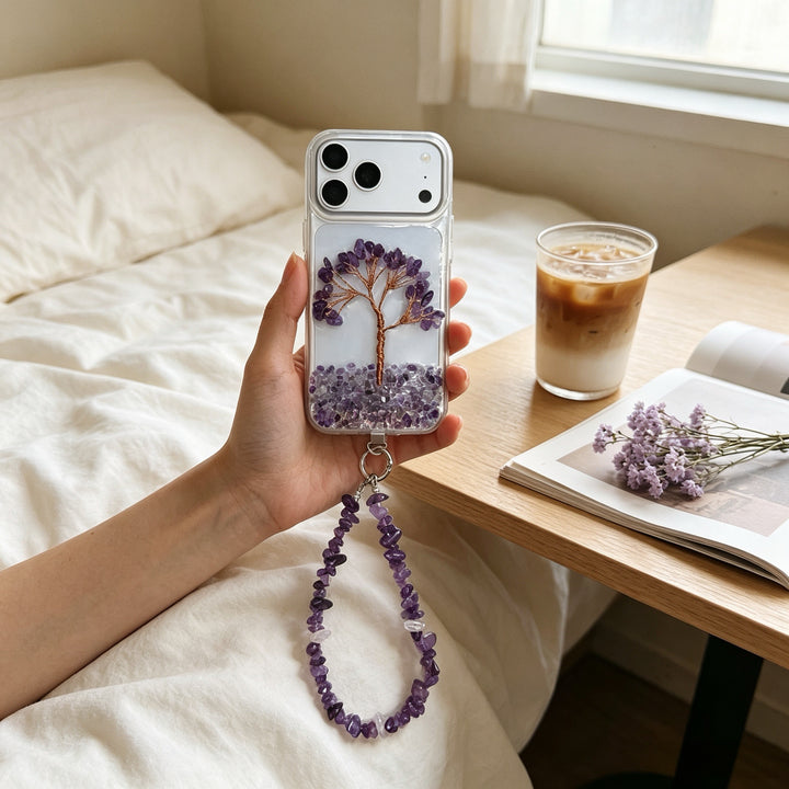 Amethyst Tree of Life Crystal Energy Phone Case — A Symbol of Growth, Balance &amp; Intuition