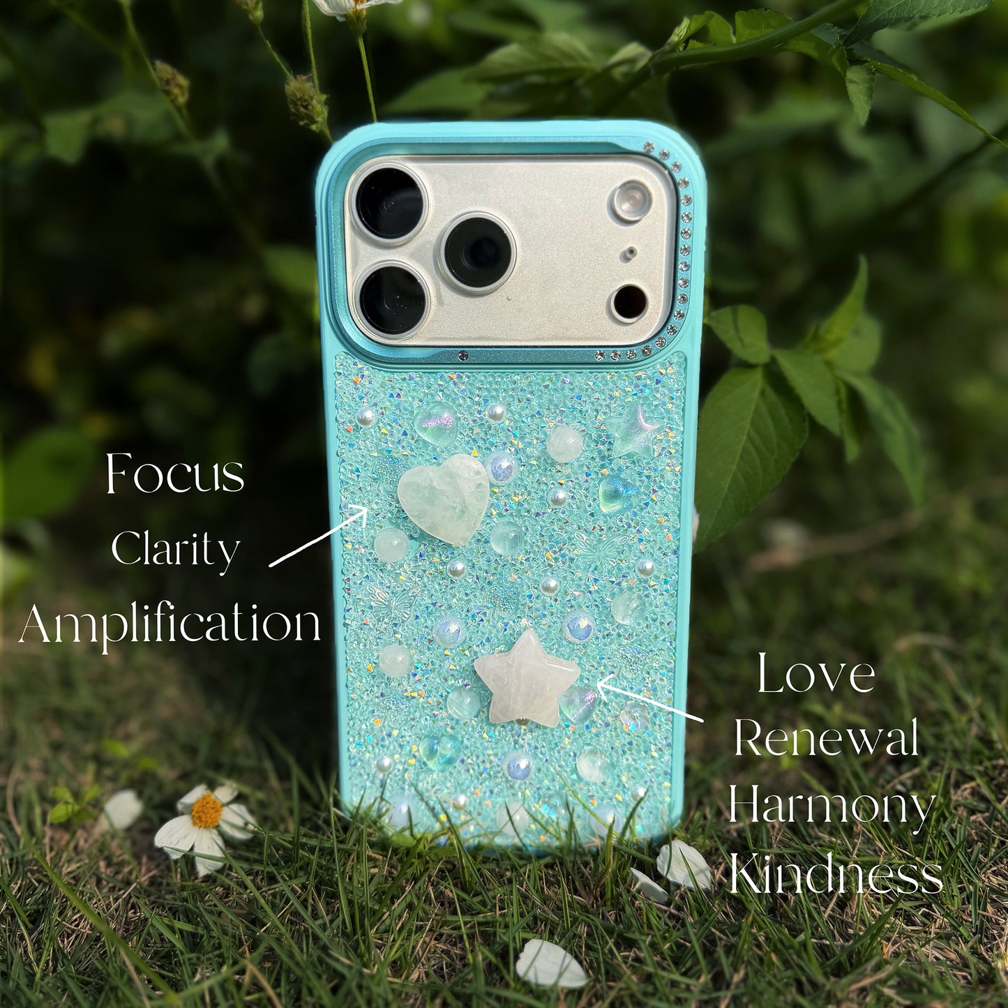 Clarity & Calm Energy Phone Case Clear Quartz × Rose Quartz • Balance Your Mind & Heart