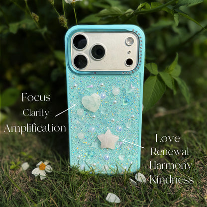 Clarity & Calm Energy Phone Case Clear Quartz × Rose Quartz • Balance Your Mind & Heart