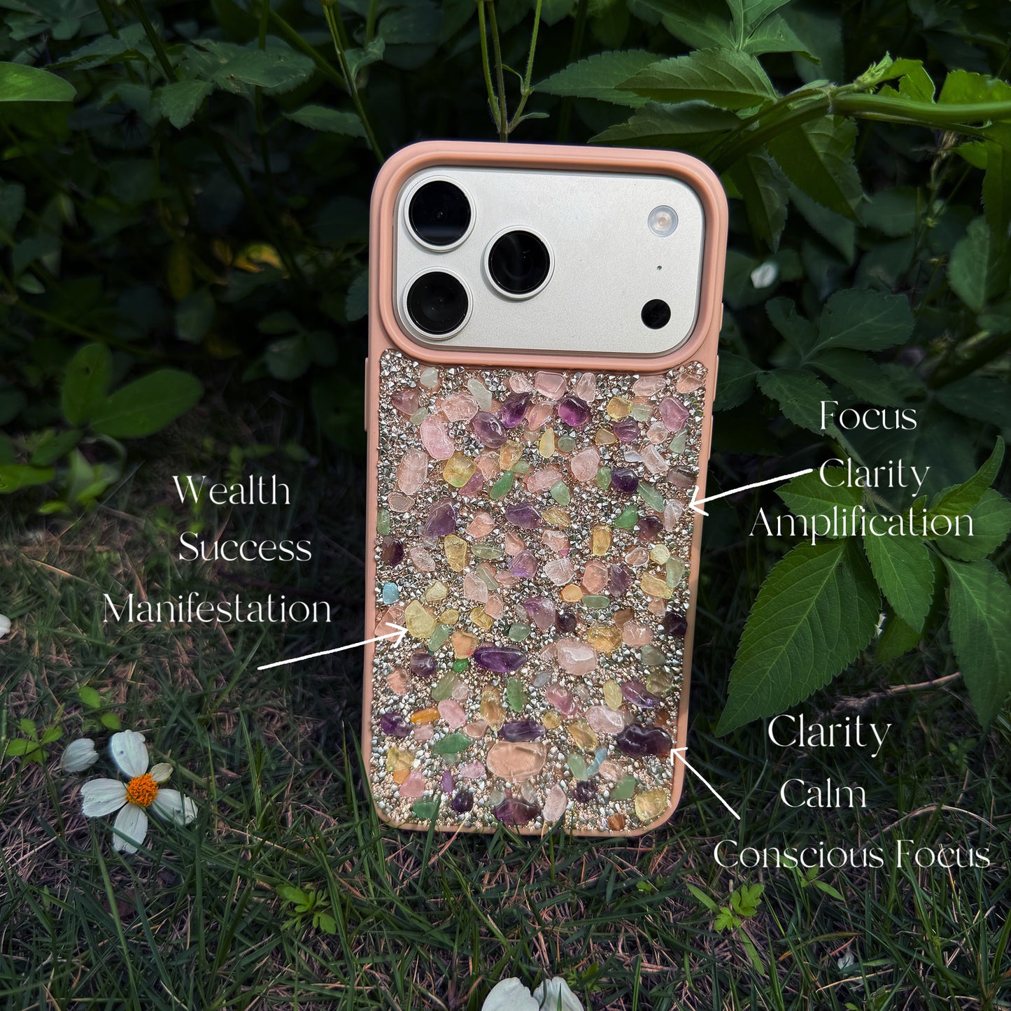 Wealth & Manifestation Energy Phone Case Attract Success • Amplify Focus • Crystal Energy Design