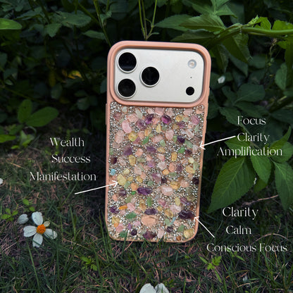 Wealth & Manifestation Energy Phone Case Attract Success • Amplify Focus • Crystal Energy Design