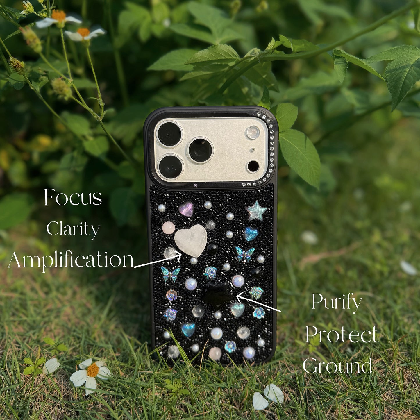 Protection & Grounding Energy Phone Case Obsidian Crystal • Shield Negative Energy • Stay Strong