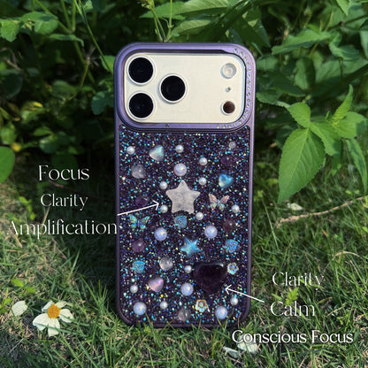 Amethyst Manifestation Case Handcrafted Crystal Energy Phone Case