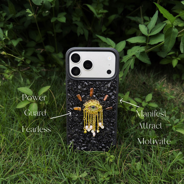 Obsidian Guardian Eye Crystal Phone Case Grounding • Protection • Clarity