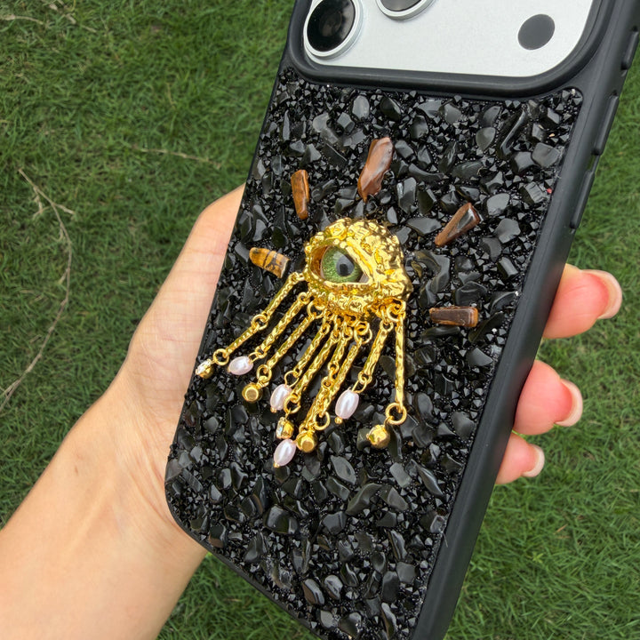 Obsidian Guardian Eye Crystal Phone Case Grounding • Protection • Clarity