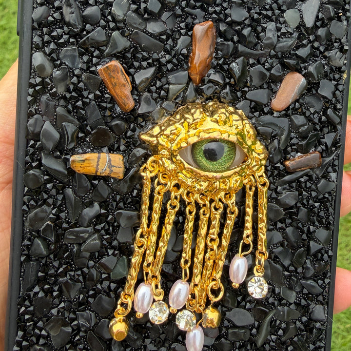 Obsidian Guardian Eye Crystal Phone Case Grounding • Protection • Clarity