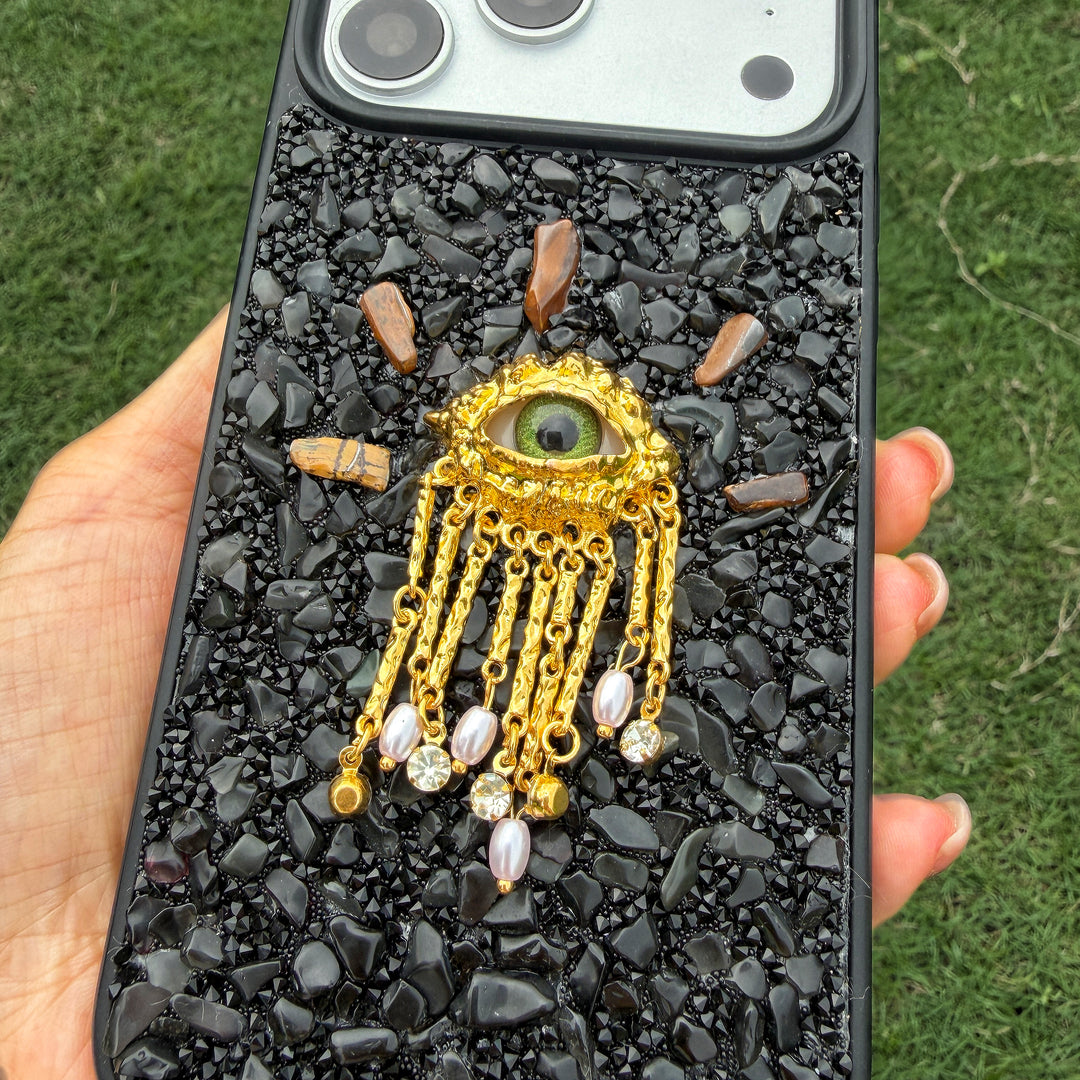 Obsidian Guardian Eye Crystal Phone Case Grounding • Protection • Clarity