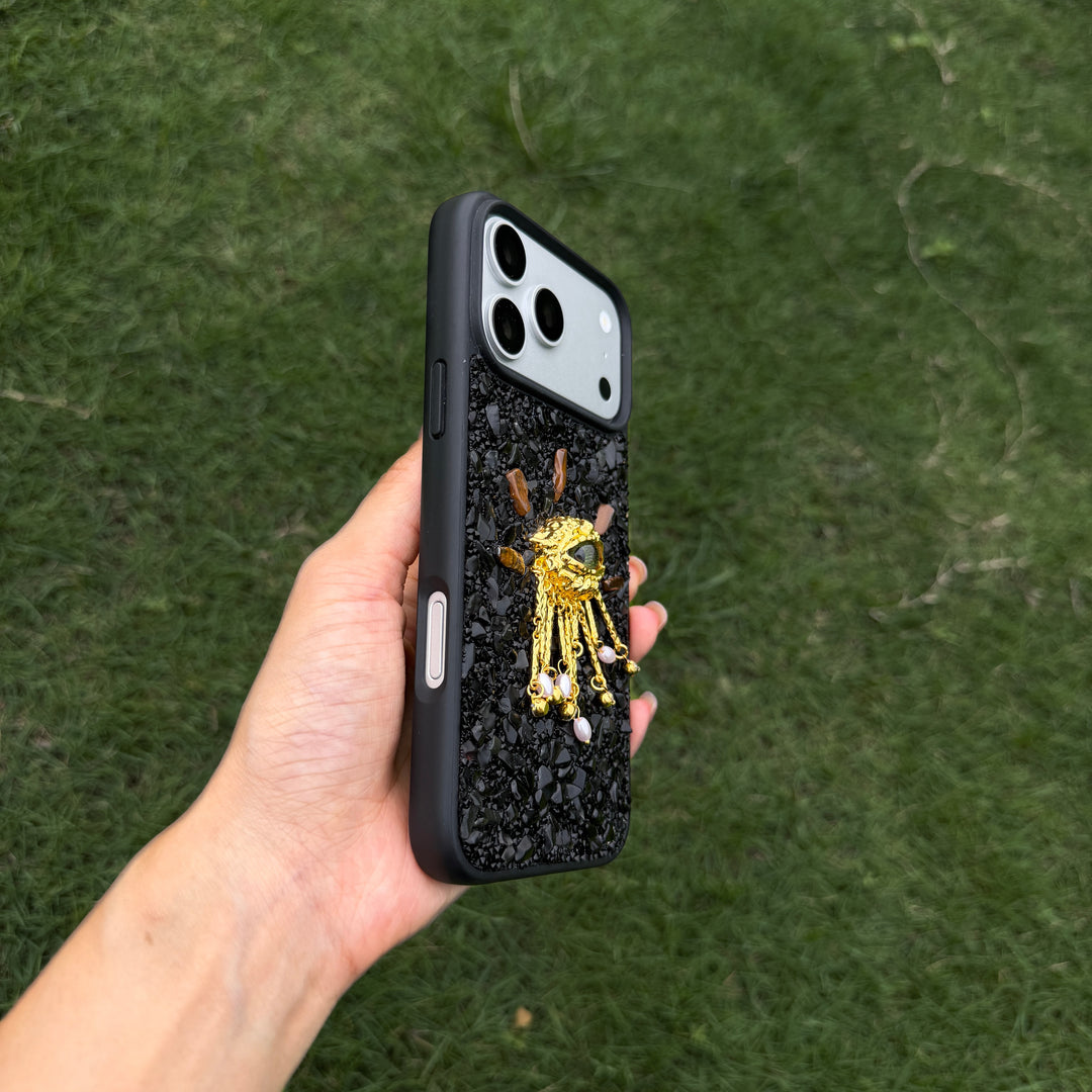 Obsidian Guardian Eye Crystal Phone Case Grounding • Protection • Clarity