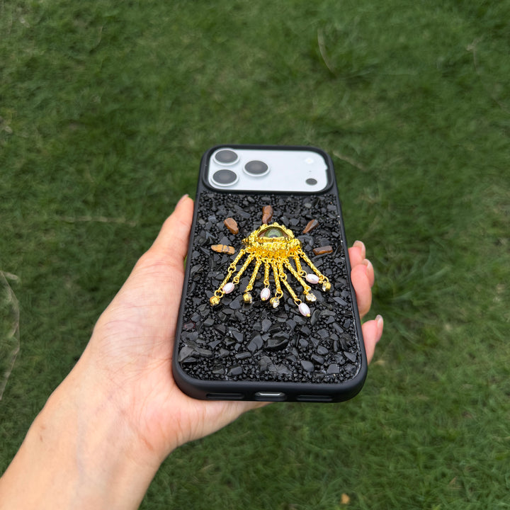 Obsidian Guardian Eye Crystal Phone Case Grounding • Protection • Clarity