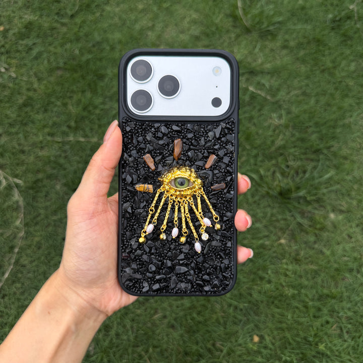 Obsidian Guardian Eye Crystal Phone Case Grounding • Protection • Clarity