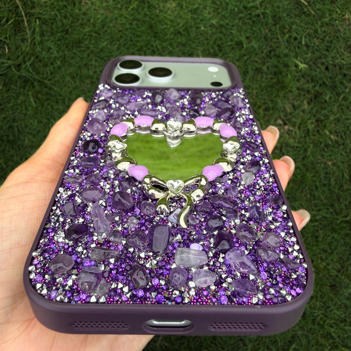 Amethyst Heart Crystal Energy Phone Case  Protection. Beauty. Intention.