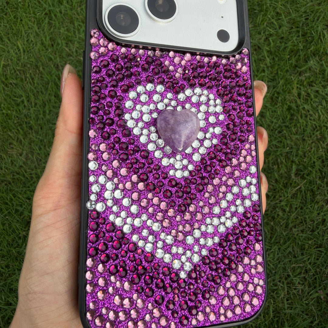 Amethyst Aura Crystal Phone Case -A Symbol of Calm, Intuition &amp; Inner Harmony