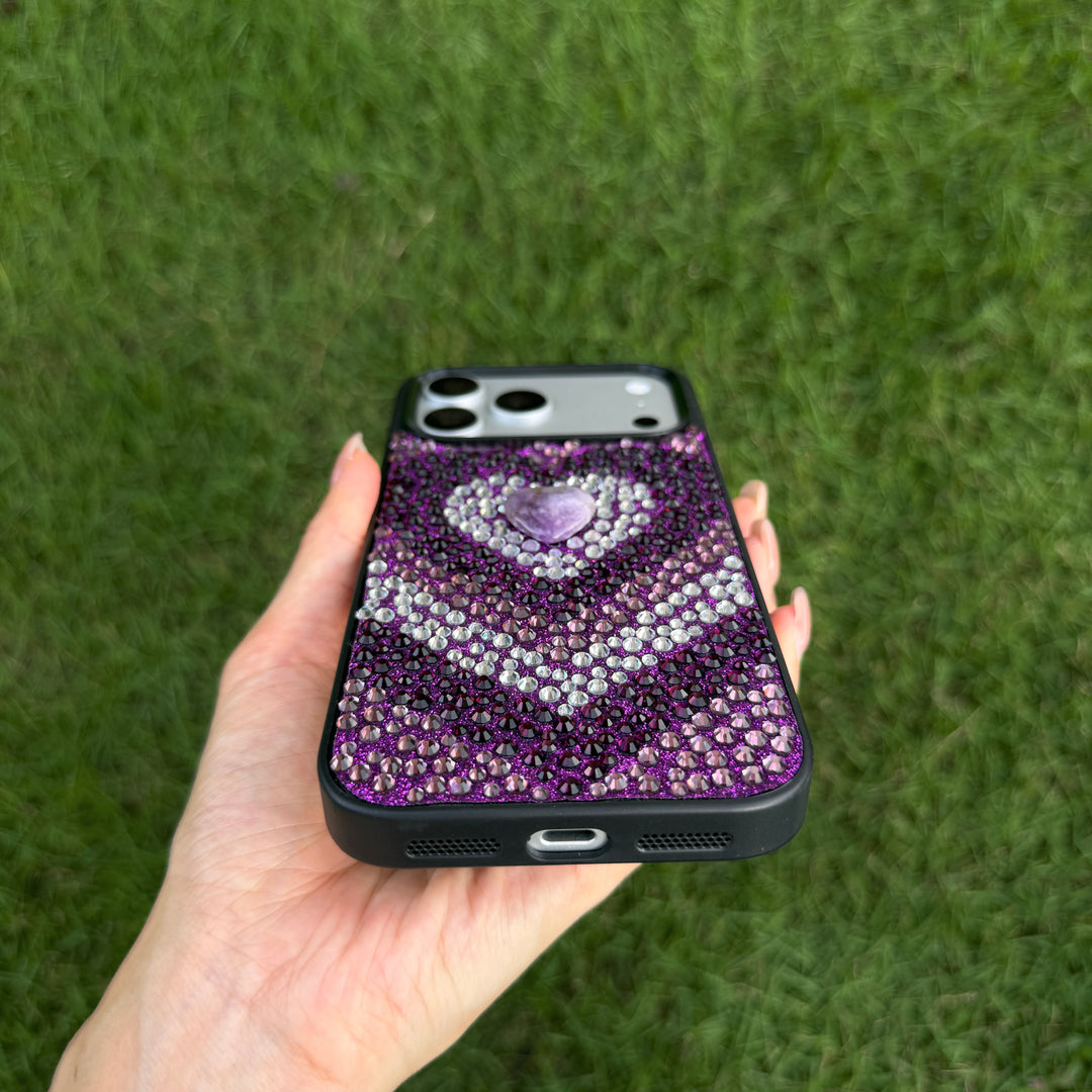 Amethyst Aura Crystal Phone Case -A Symbol of Calm, Intuition &amp; Inner Harmony