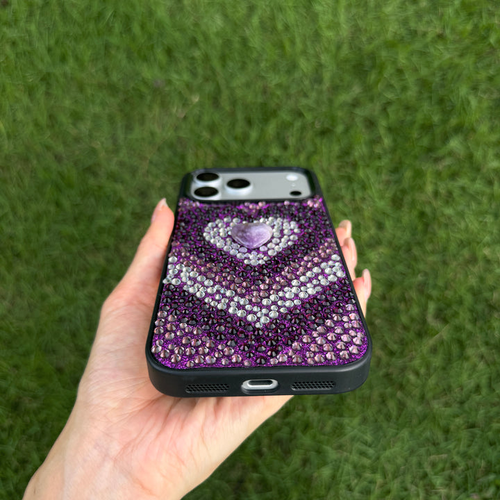 Amethyst Aura Crystal Phone Case -A Symbol of Calm, Intuition &amp; Inner Harmony