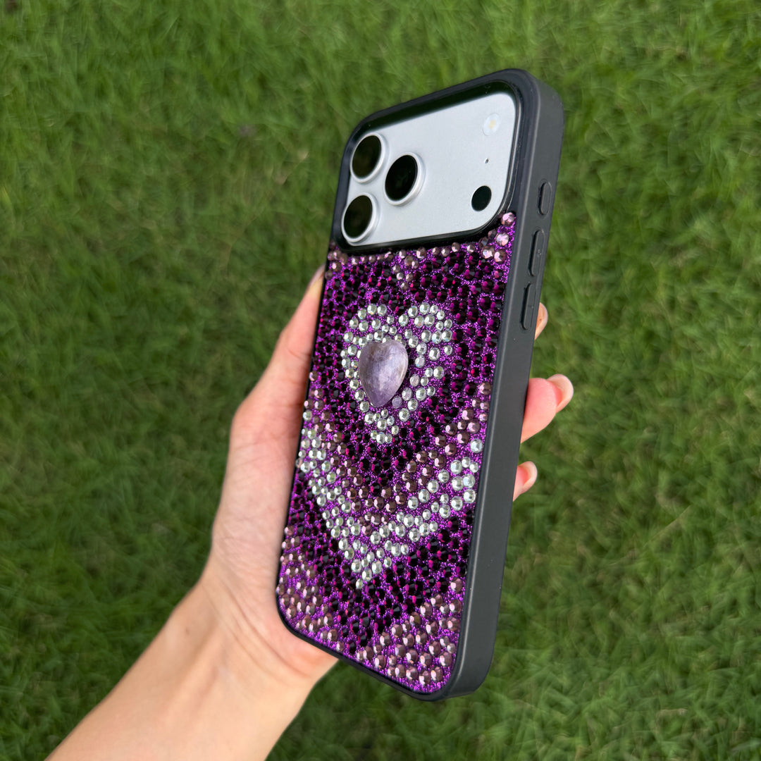 Amethyst Aura Crystal Phone Case -A Symbol of Calm, Intuition &amp; Inner Harmony