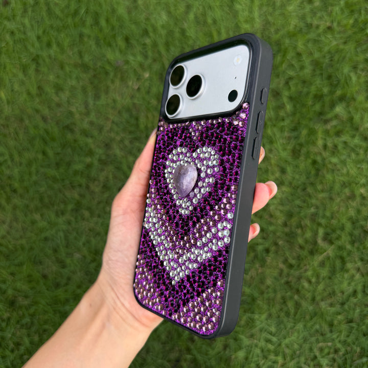 Amethyst Aura Crystal Phone Case -A Symbol of Calm, Intuition &amp; Inner Harmony
