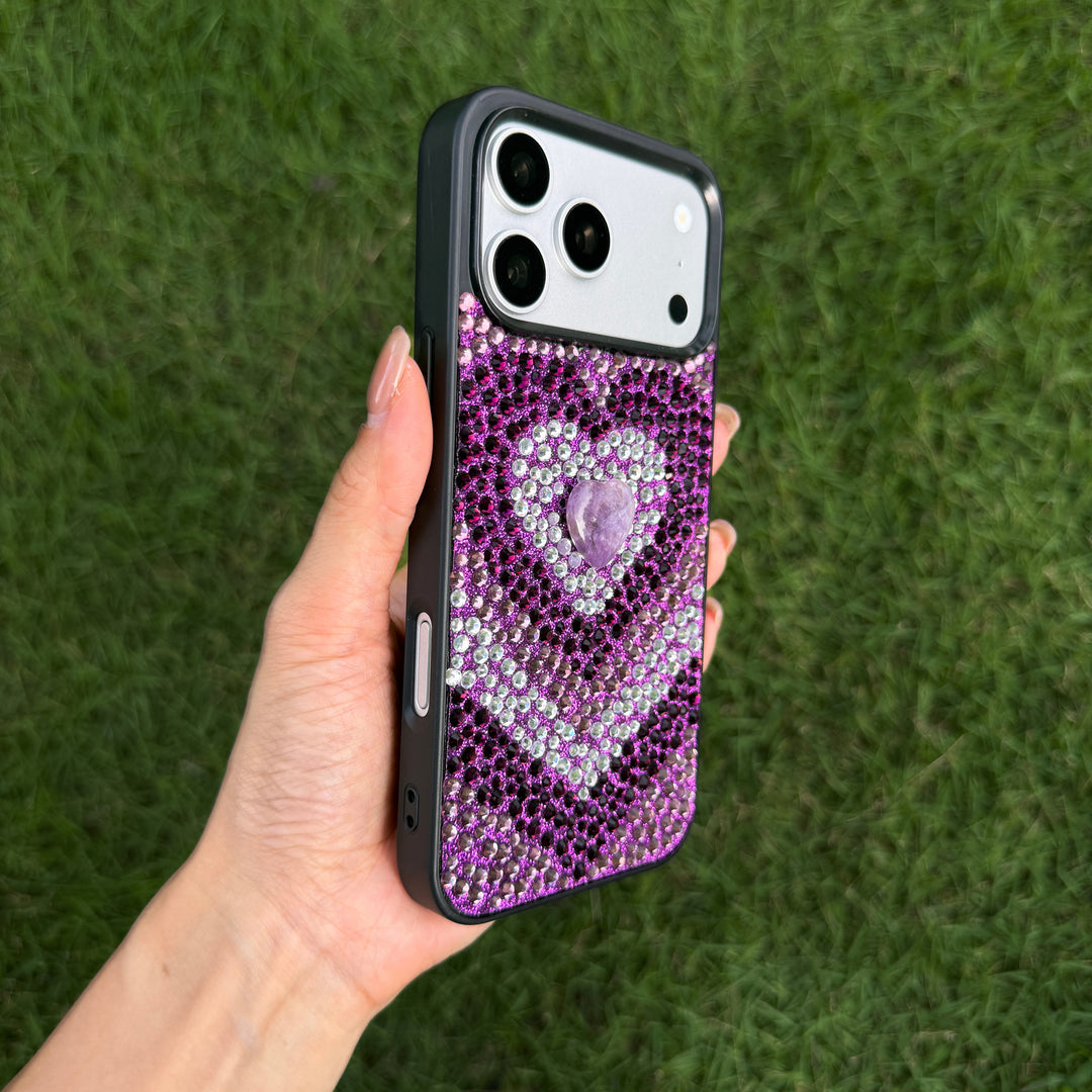 Amethyst Aura Crystal Phone Case -A Symbol of Calm, Intuition &amp; Inner Harmony