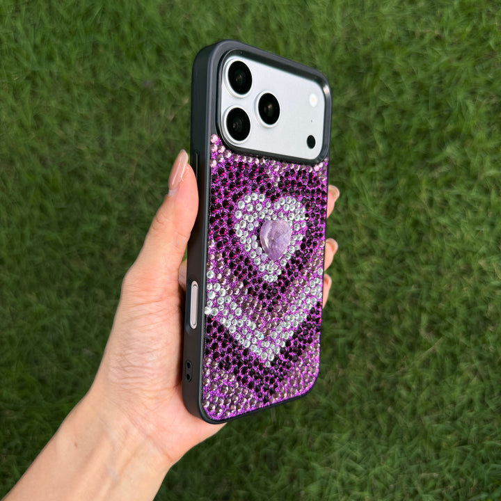 Amethyst Aura Crystal Phone Case -A Symbol of Calm, Intuition &amp; Inner Harmony