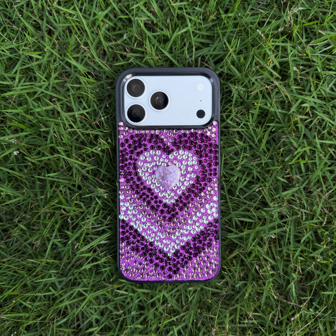 Amethyst Aura Crystal Phone Case -A Symbol of Calm, Intuition &amp; Inner Harmony
