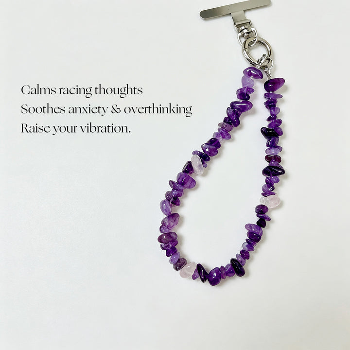 Amethyst Calm Crystal Phone Lanyard