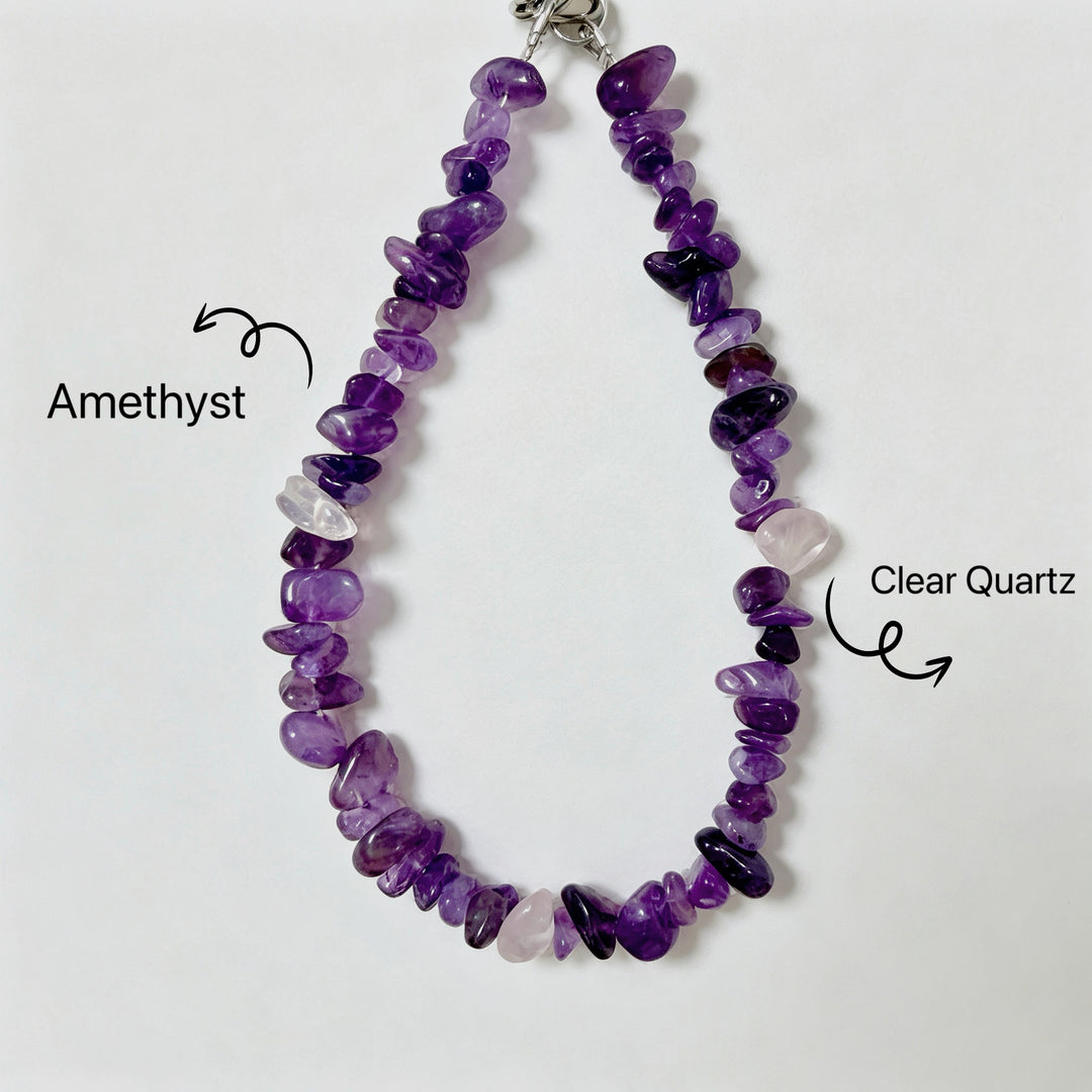 Amethyst Calm Crystal Phone Lanyard