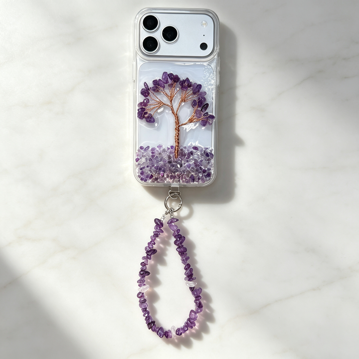 Amethyst Tree of Life Crystal Energy Phone Case — A Symbol of Growth, Balance &amp; Intuition