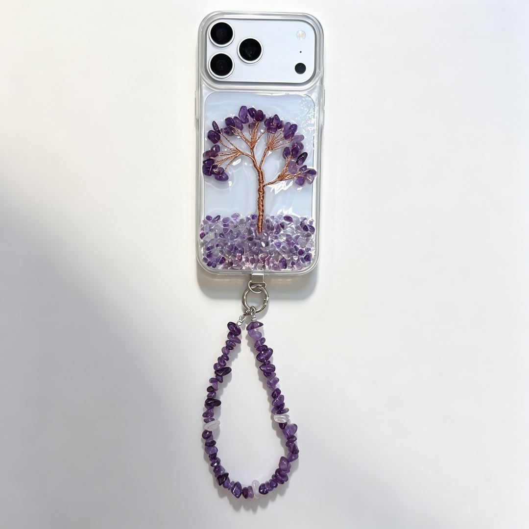 Amethyst Tree of Life Crystal Energy Phone Case — A Symbol of Growth, Balance &amp; Intuition