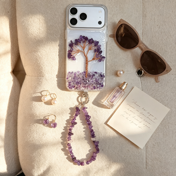 Amethyst Tree of Life Crystal Energy Phone Case — A Symbol of Growth, Balance &amp; Intuition
