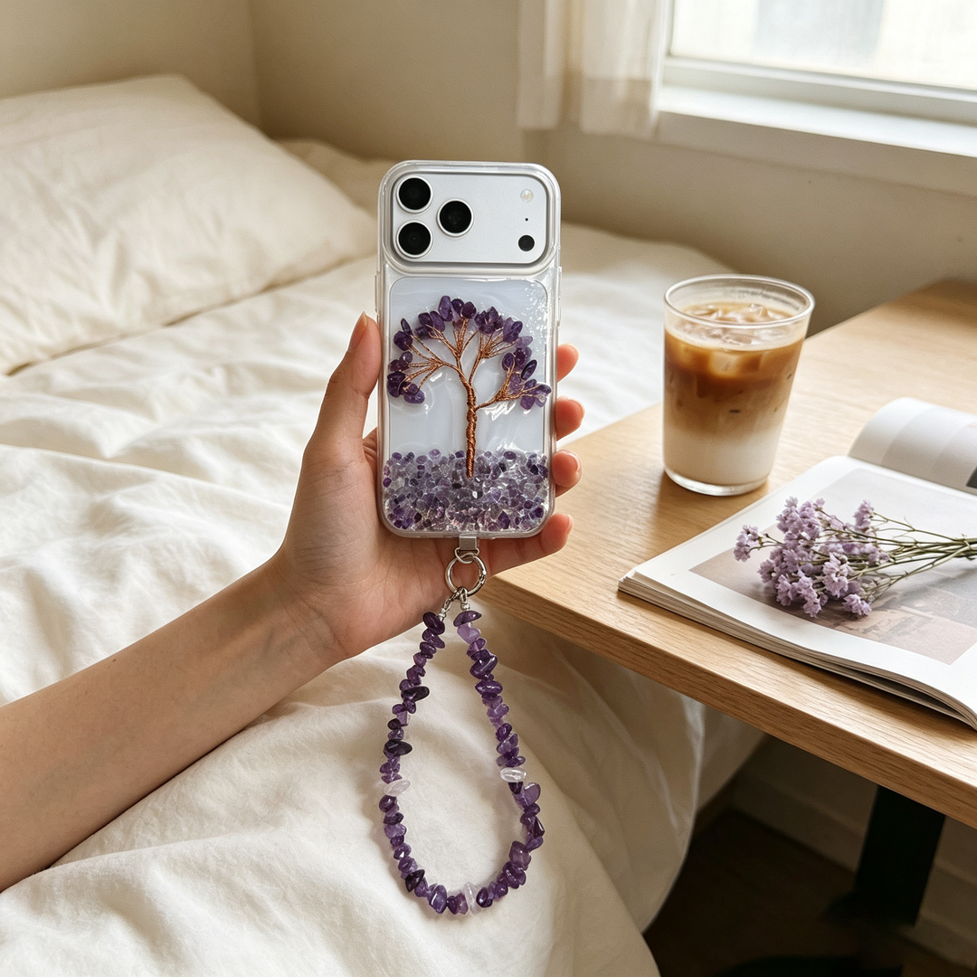 Amethyst Tree of Life Crystal Energy Phone Case — A Symbol of Growth, Balance &amp; Intuition