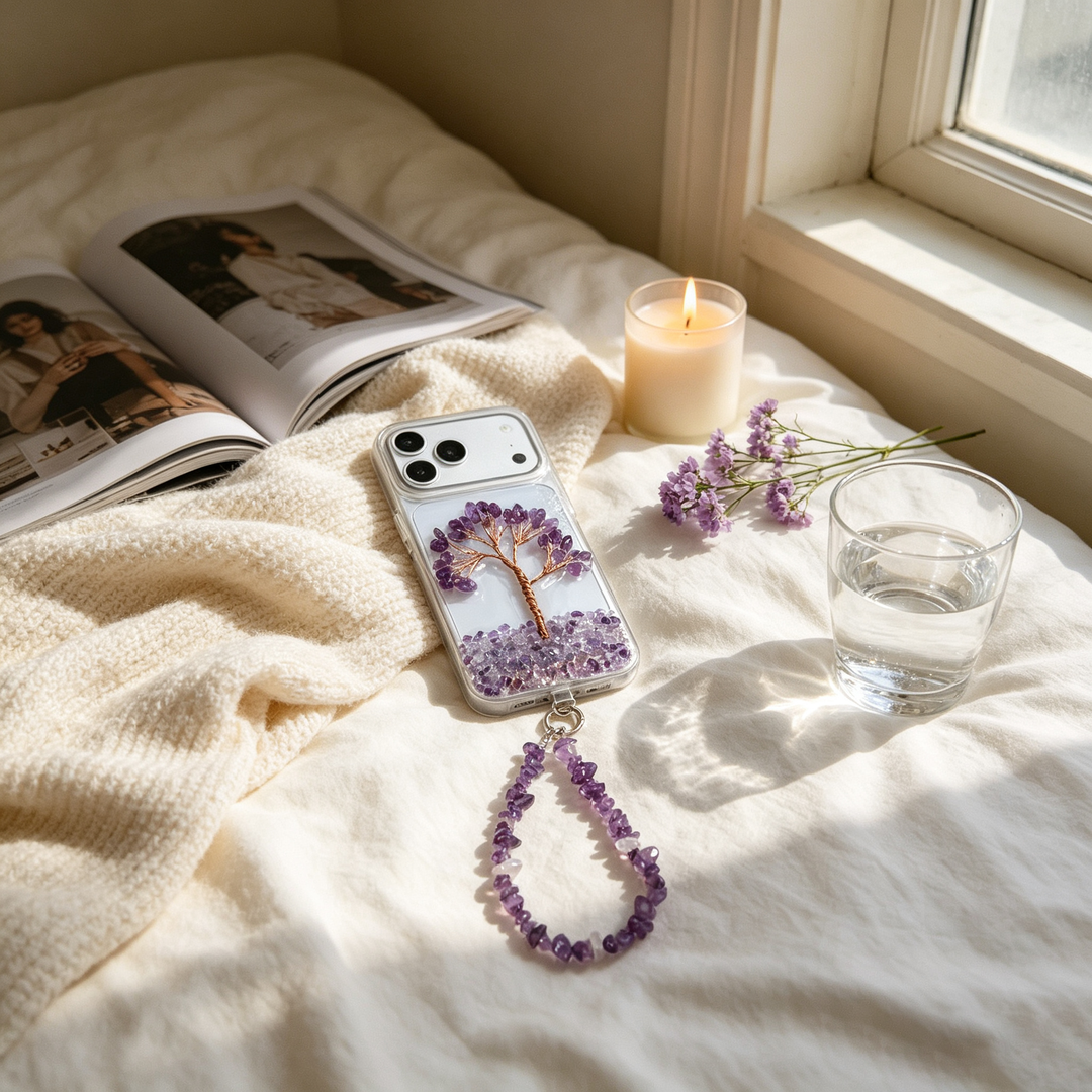 Amethyst Tree of Life Crystal Energy Phone Case — A Symbol of Growth, Balance &amp; Intuition