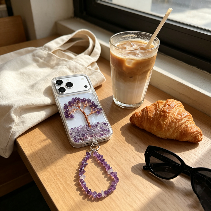 Amethyst Tree of Life Crystal Energy Phone Case — A Symbol of Growth, Balance &amp; Intuition