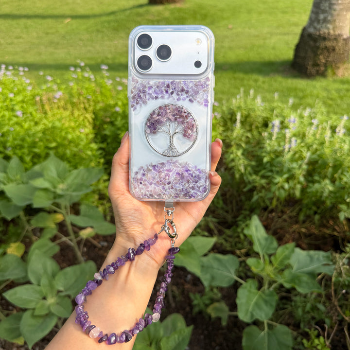 Amethyst Tree of Life Crystal Phone Case