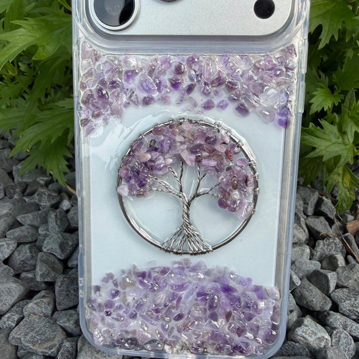 Amethyst Tree of Life Crystal Phone Case