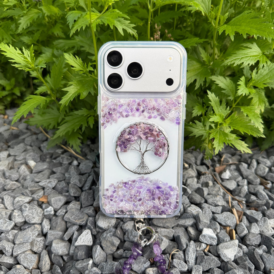 Amethyst Tree of Life Crystal Phone Case