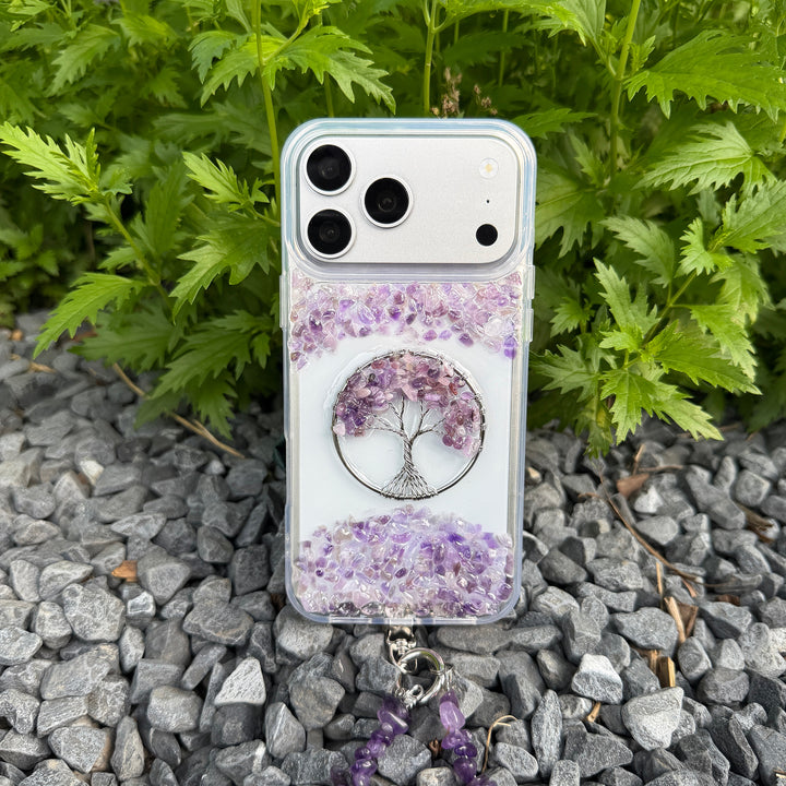 Amethyst Tree of Life Crystal Phone Case