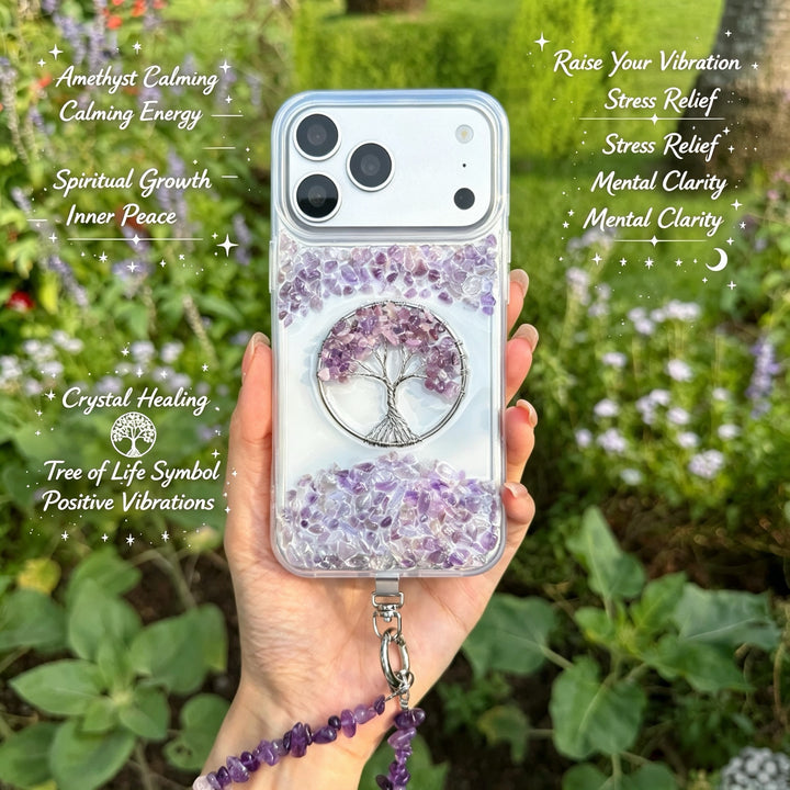 Amethyst Tree of Life Crystal Phone Case