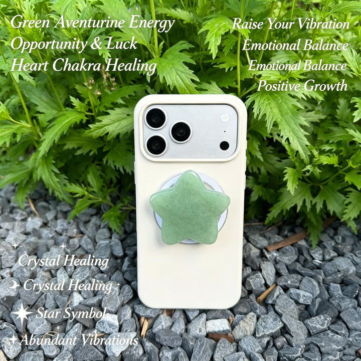Green Aventurine Crystal Magnetic Phone Stand