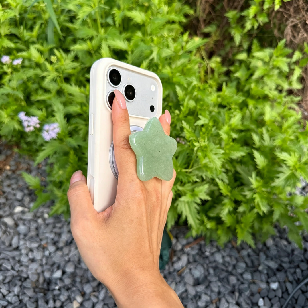 Green Aventurine Crystal Magnetic Phone Stand
