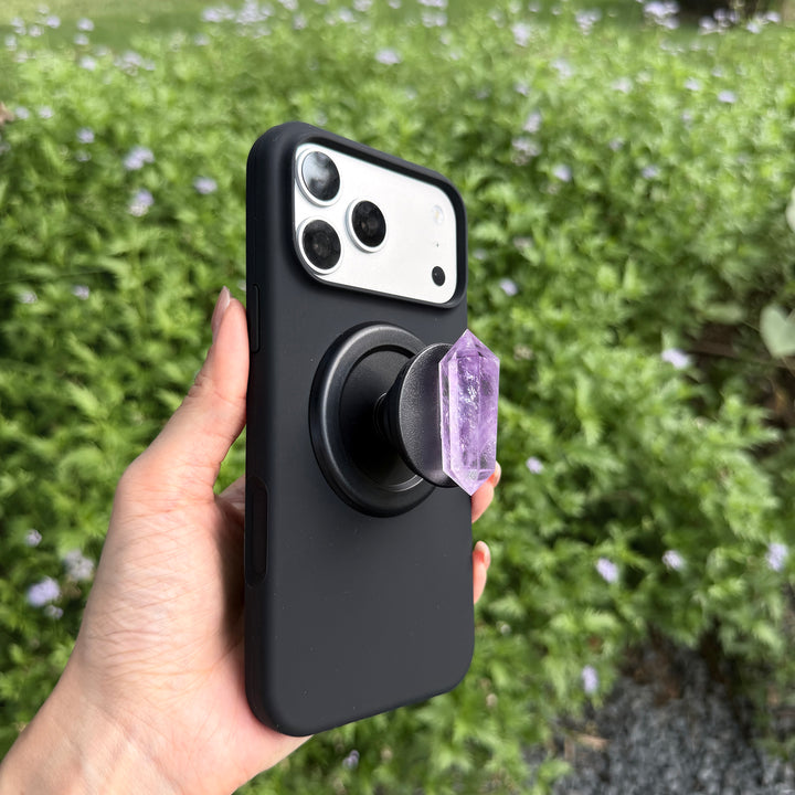 Amethyst Double Terminated Crystal Magnetic Phone Grip