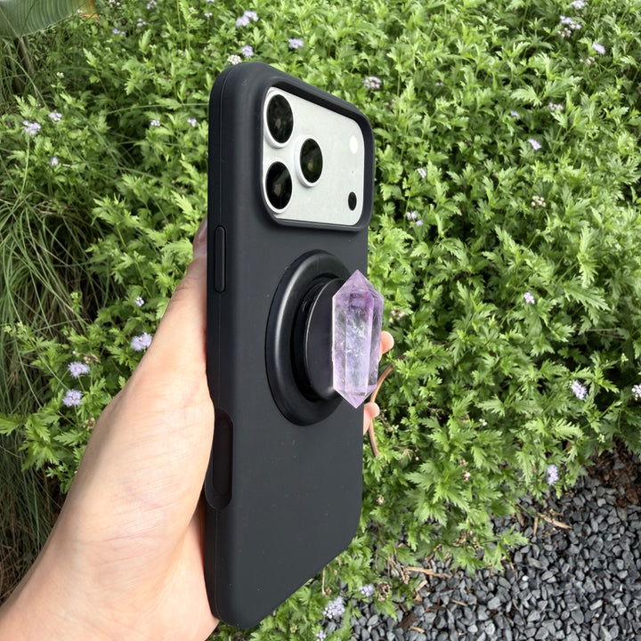 Amethyst Double Terminated Crystal Magnetic Phone Grip