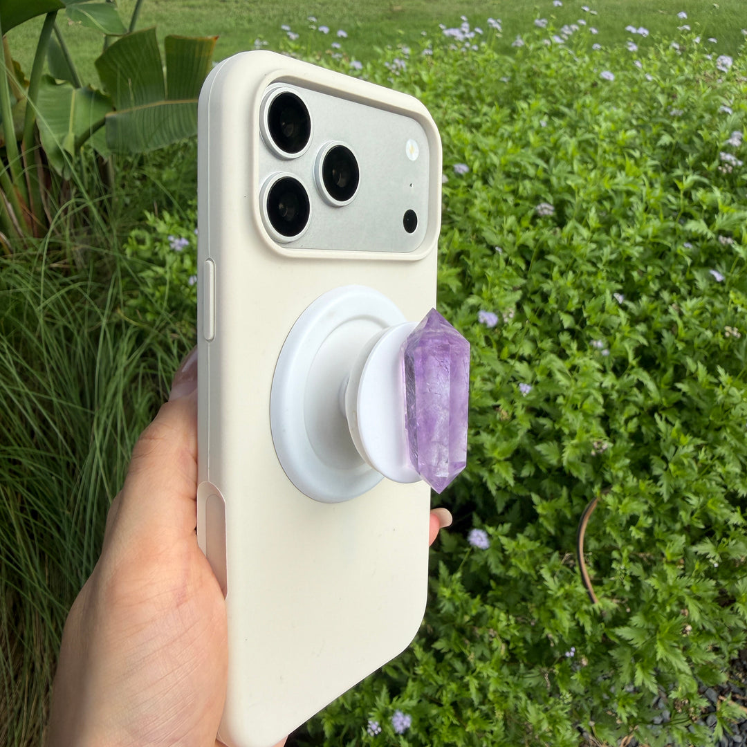 Amethyst Double Terminated Crystal Magnetic Phone Grip