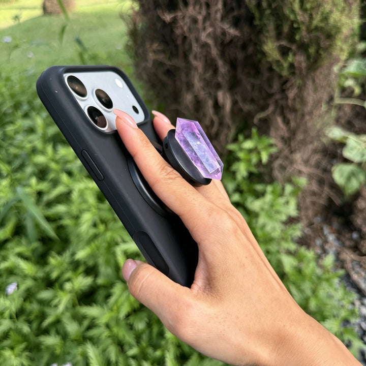 Amethyst Double Terminated Crystal Magnetic Phone Grip