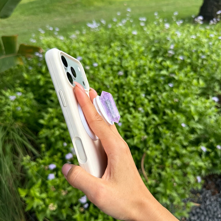 Amethyst Double Terminated Crystal Magnetic Phone Grip