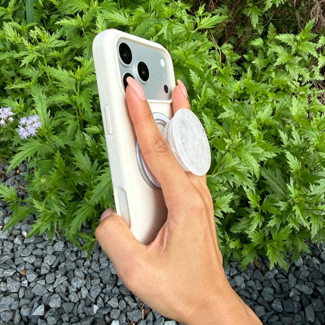 Clear Quartz Crystal Magnetic Phone Grip