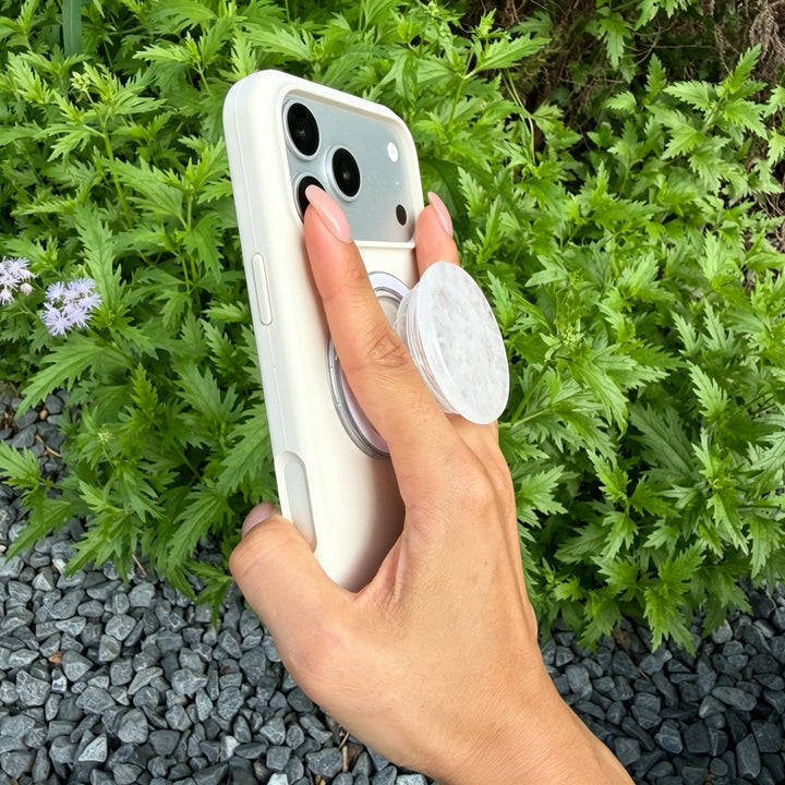 Clear Quartz Crystal Magnetic Phone Grip