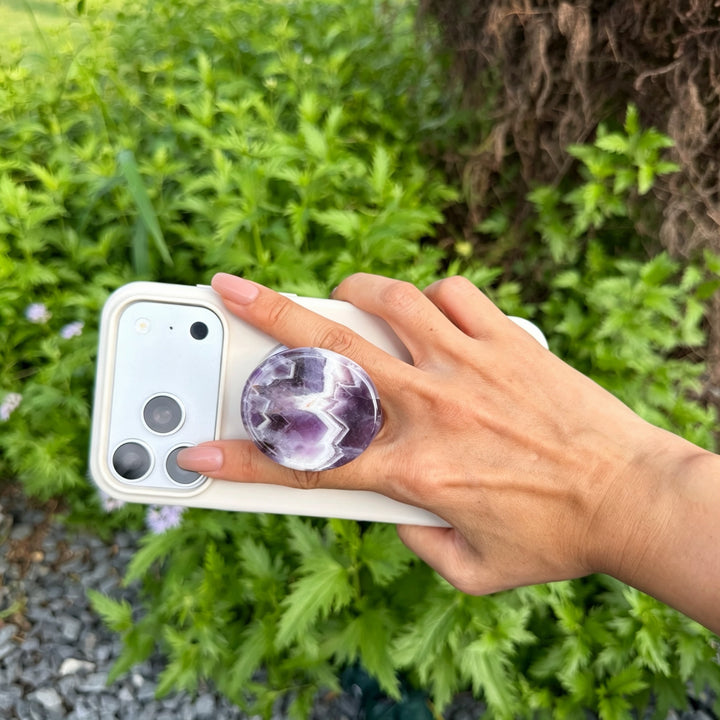 Amethyst Crystal Magnetic Phone Grip