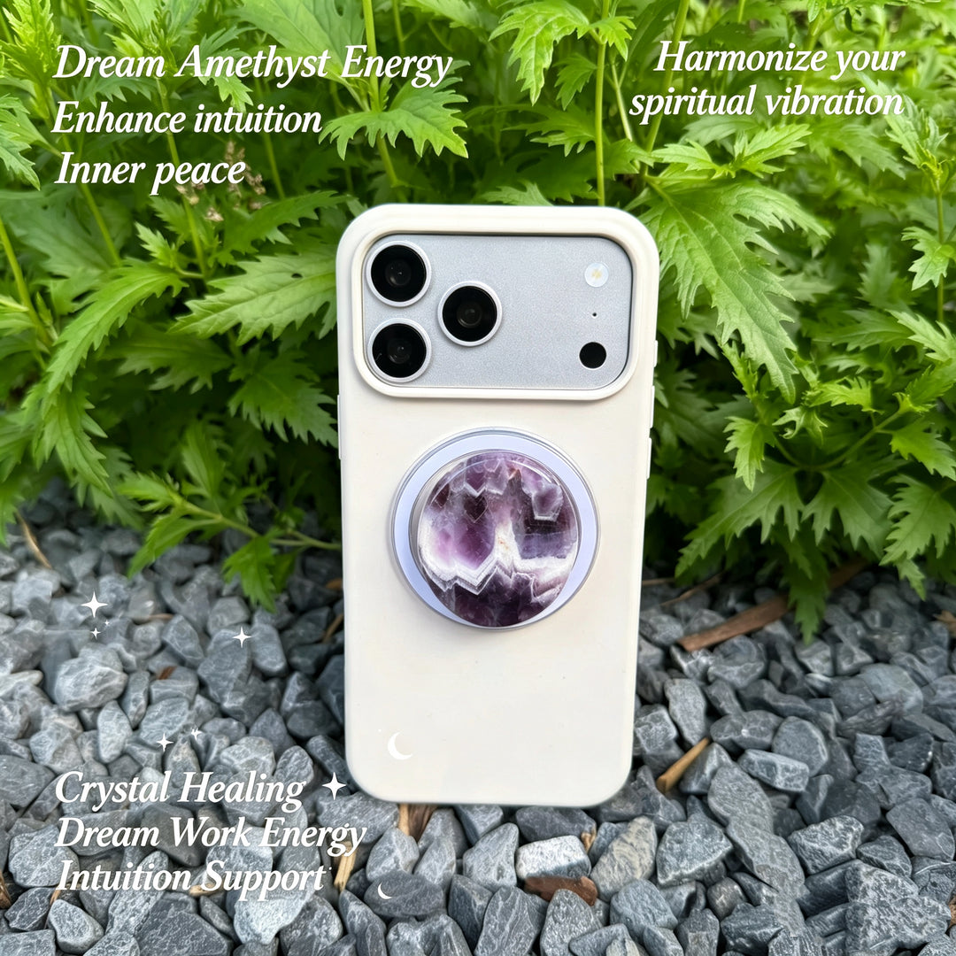 Amethyst Crystal Magnetic Phone Grip