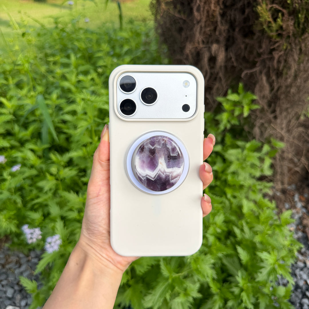Amethyst Crystal Magnetic Phone Grip