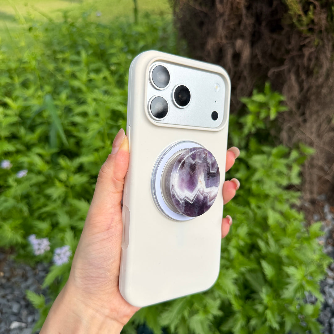 Amethyst Crystal Magnetic Phone Grip
