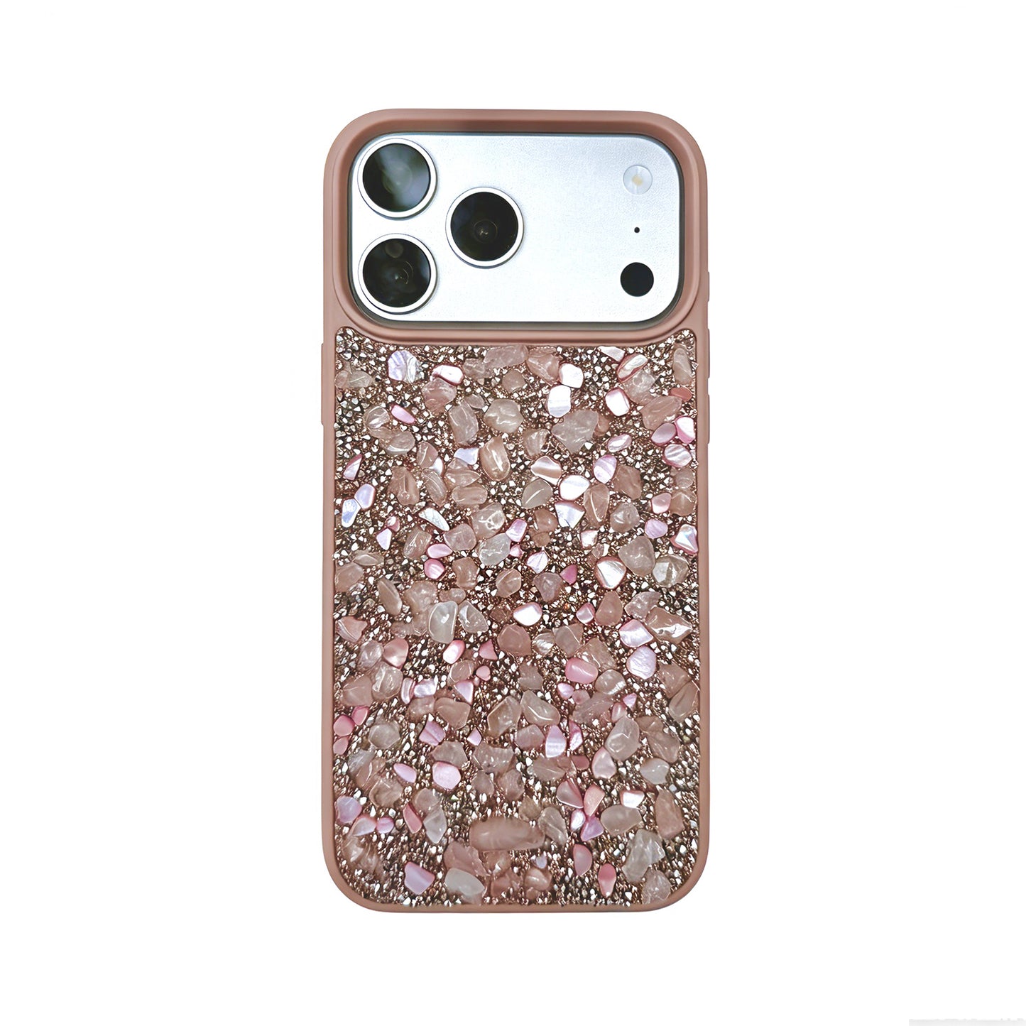 Rose Quartz Love Case Handcrafted Crystal Energy Phone Case